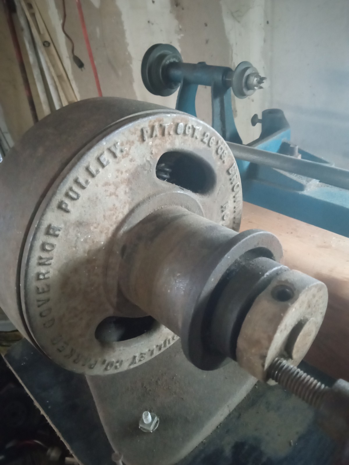 Brownwall Governor Pully System Cream Separator Motor Early Era Antique Rustic