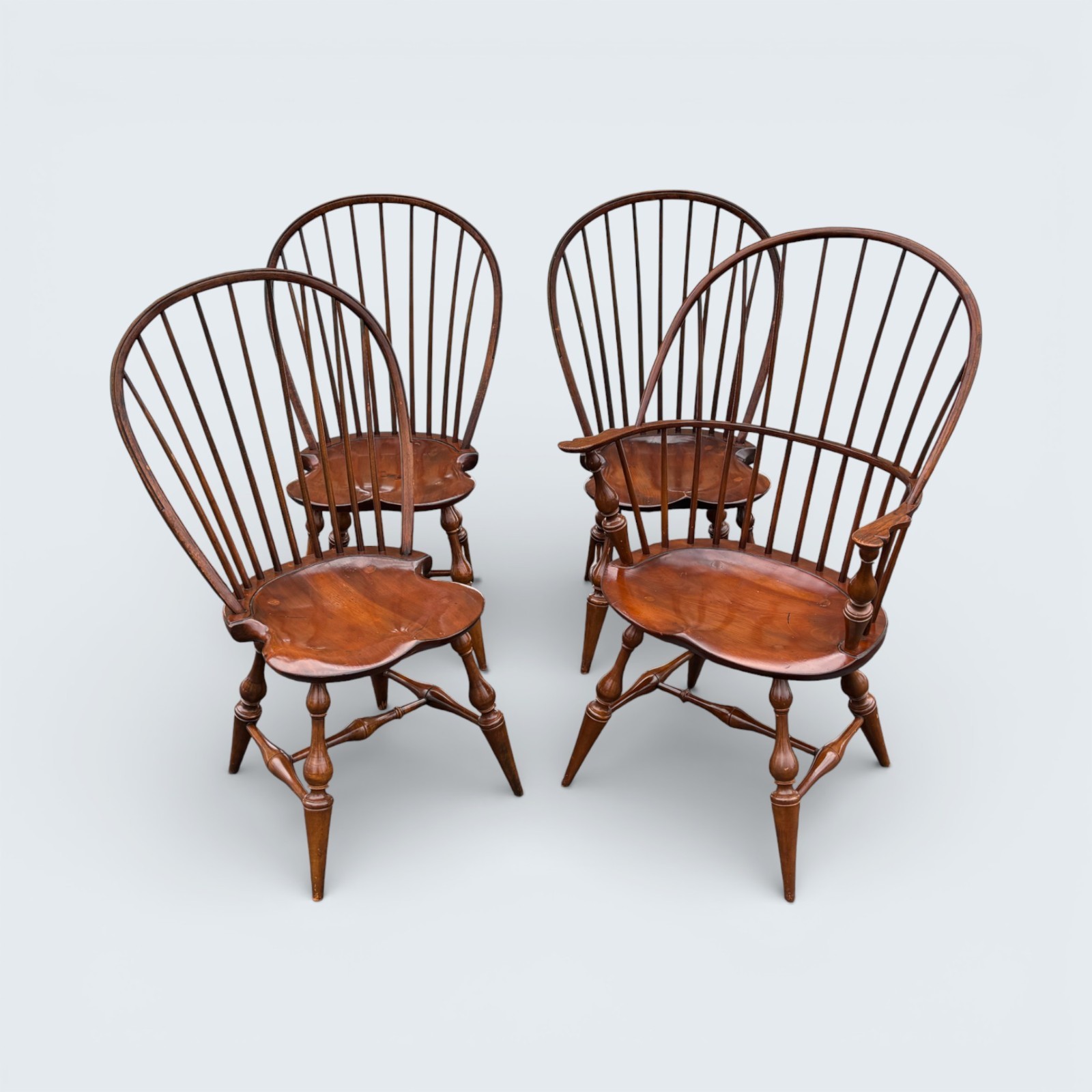 Set of 4 D.R. Dimes Windsor Dining Chairs