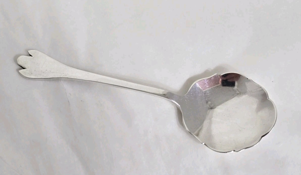 Antique sterling silver Preserve spoon. Sheffield 1926 . By Harrison Fisher & Co