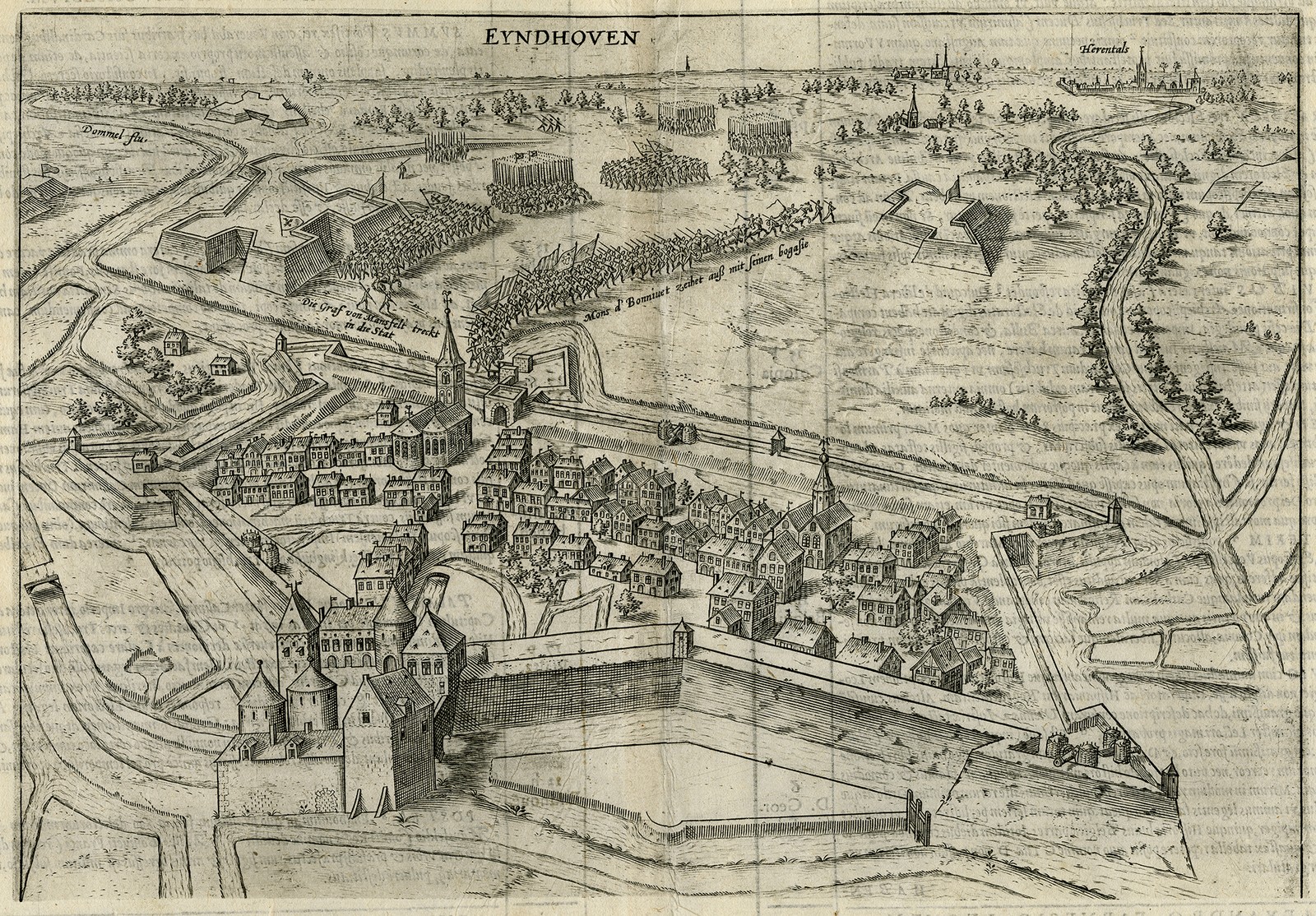 Antique Print-SIEGE OF EINDHOVEN-EYNTHOVEN-NETHERLANDS-Eytzinger-Hogenberg-1583