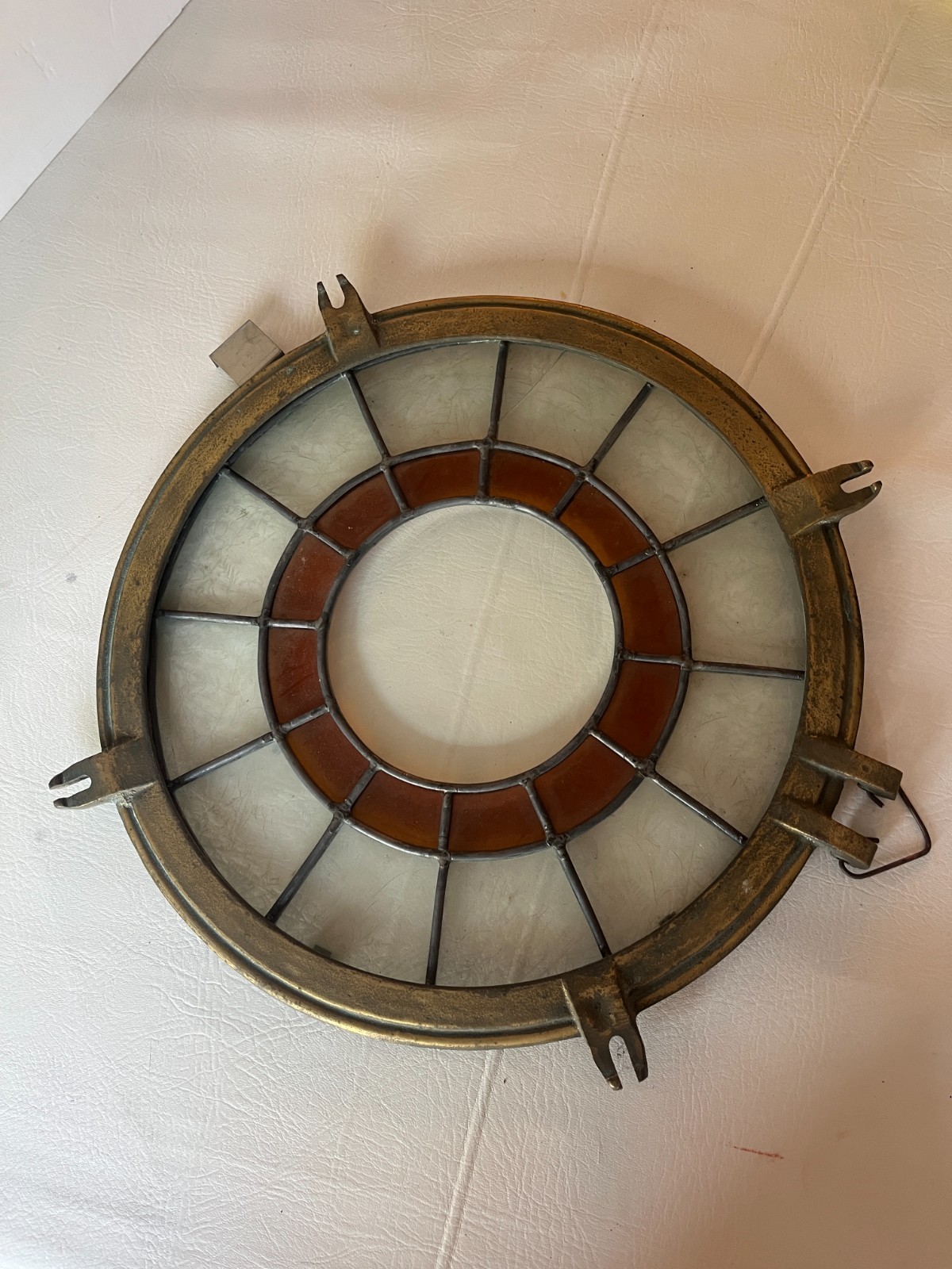Vintage Bronze Or Brass Port Hole Window Porthole – 13” Across Vintage