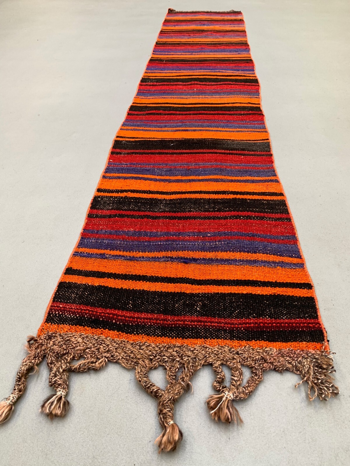 Old Turkish narrow Kilim Runner 280×54 cm shabby chic, vintage kelim