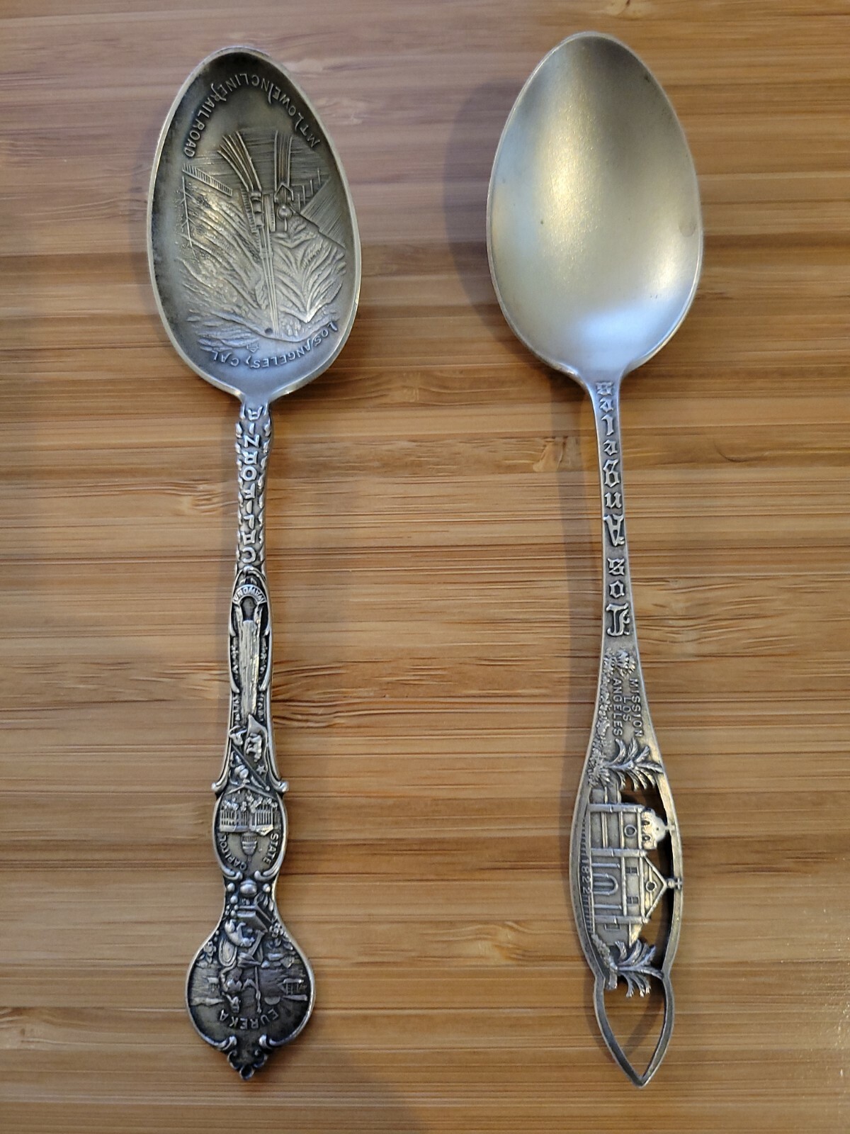 Two Joseph Mayer & Bros Los Angeles Sterling Silver Spoons