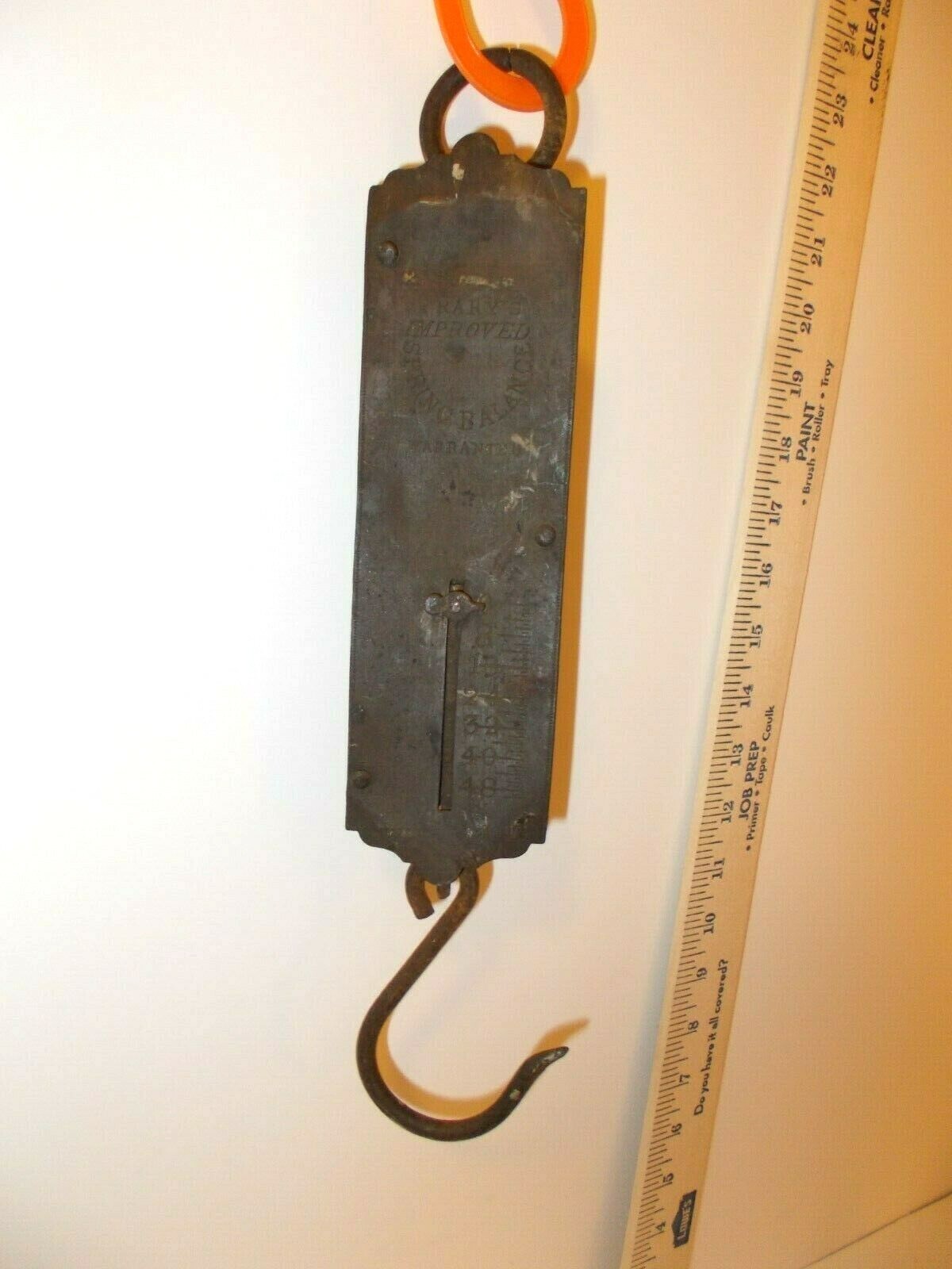 Vintage Frary’s Improved Spring Balance Warranted Spring Scale 50 Lb Capacity