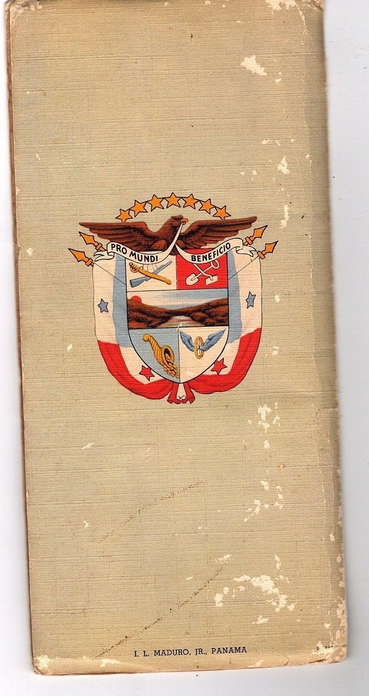 Bird’s Eye View Of The Panama Canal 1944 Map “Complete” Balboa Pacific Ocean
