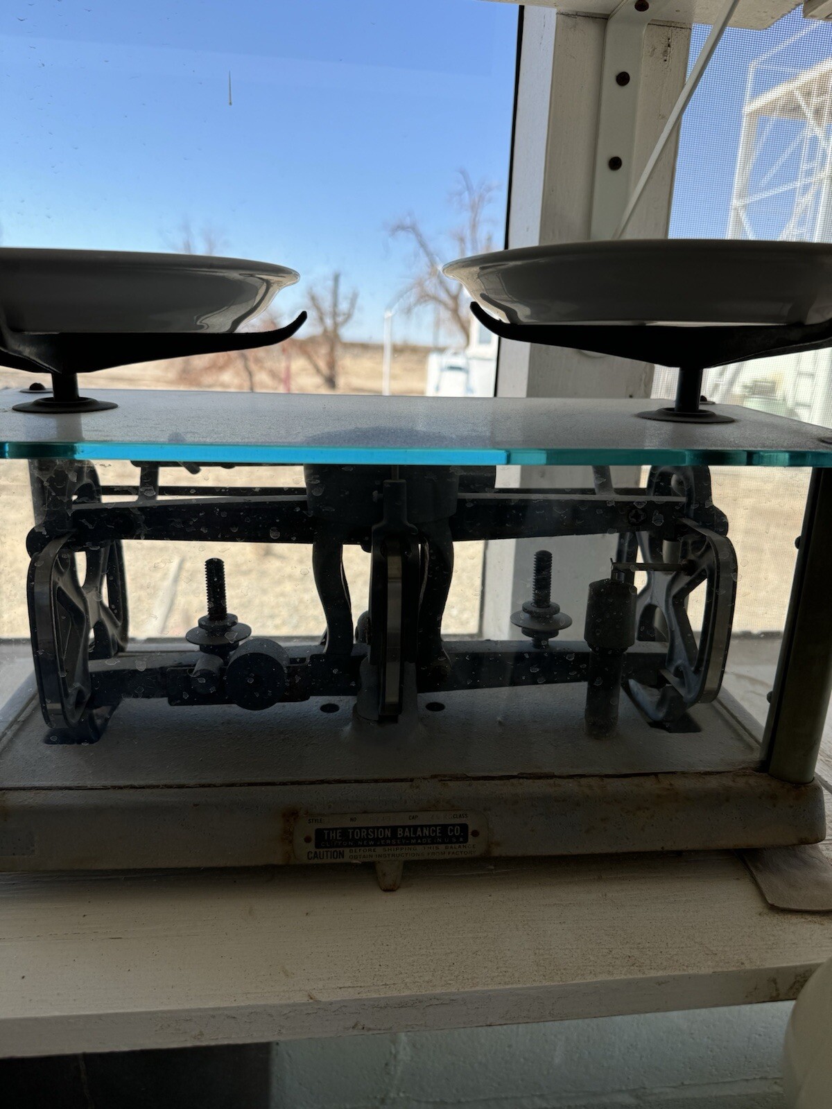 Torsion Balance Co. 10 lb. Glass Apothecary Scale Antique 1920s