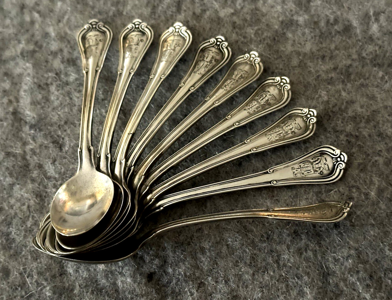 Gorham NORFOLK/VILLA NORFOLK Sterling Silver Demitasse Spoons-