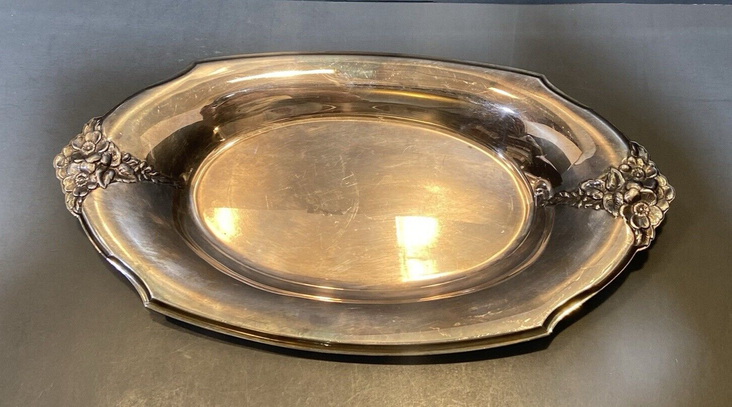 VTG Wilcox International Silver Bread Serving Tray Platter 7119 Silverplate Oval