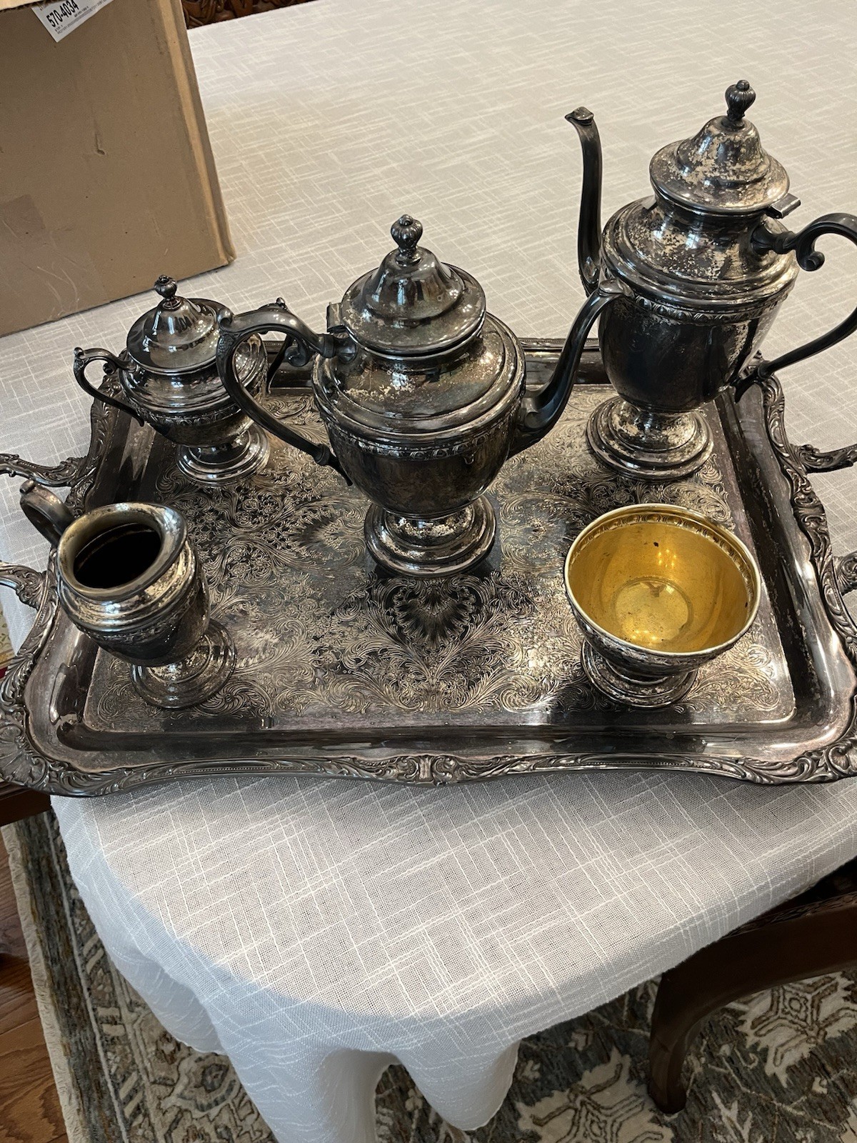 Vintage WM Rogers Silver Tea/Coffee Service Set; 6-piece Set; EUC/Mint!