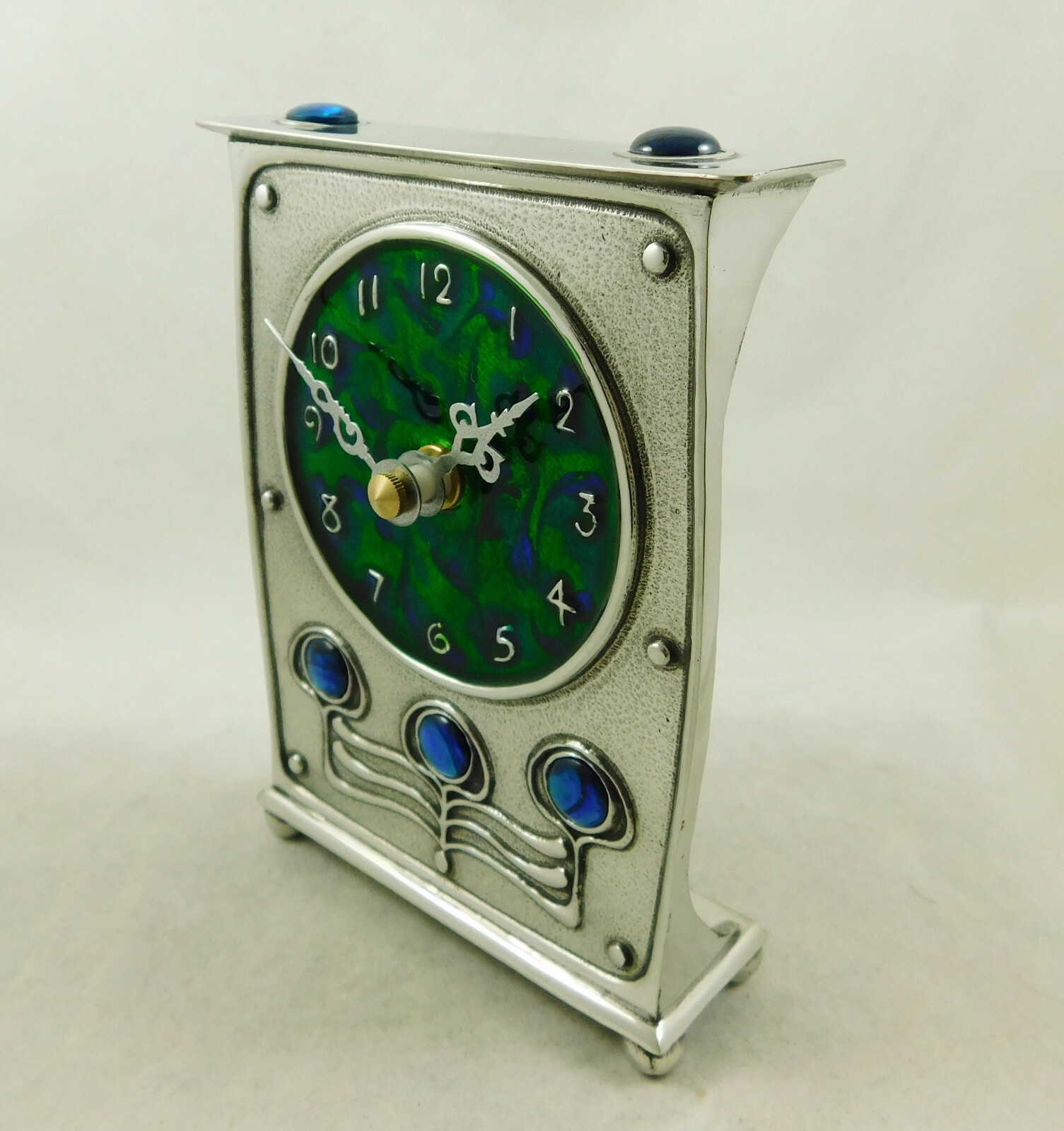 Archibald Knox Style Pewter Clock Art Nouveau Design Made in England | AK48