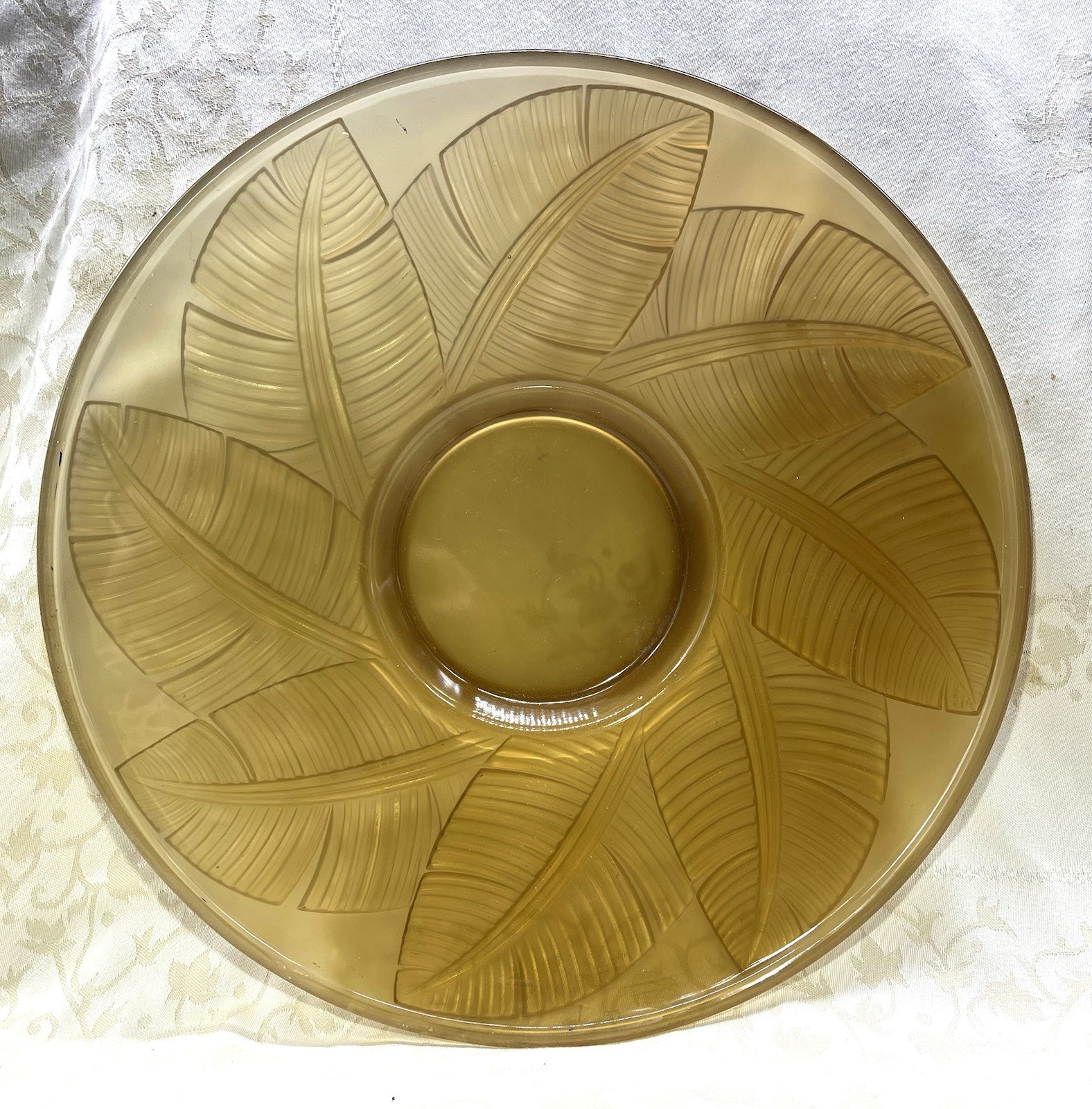 Daum Large Bowl Centerpiece Plate Coupe Center Table Art Deco