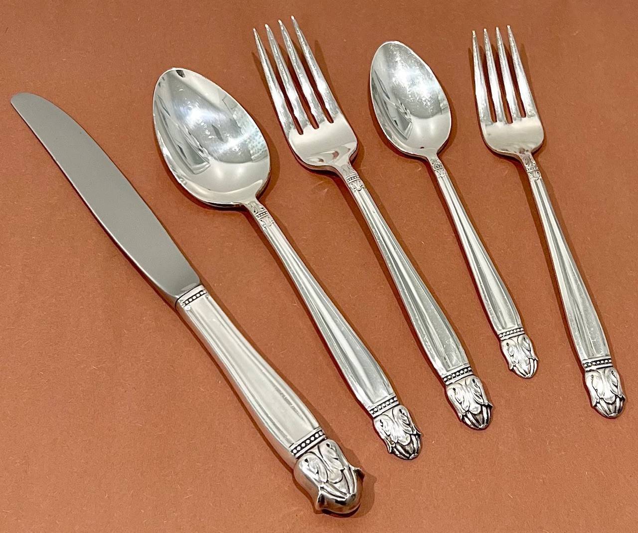 Holmes & Edwards DANISH PRINCESS Silverplate Flatware 5-PIECE PLACE SETTING