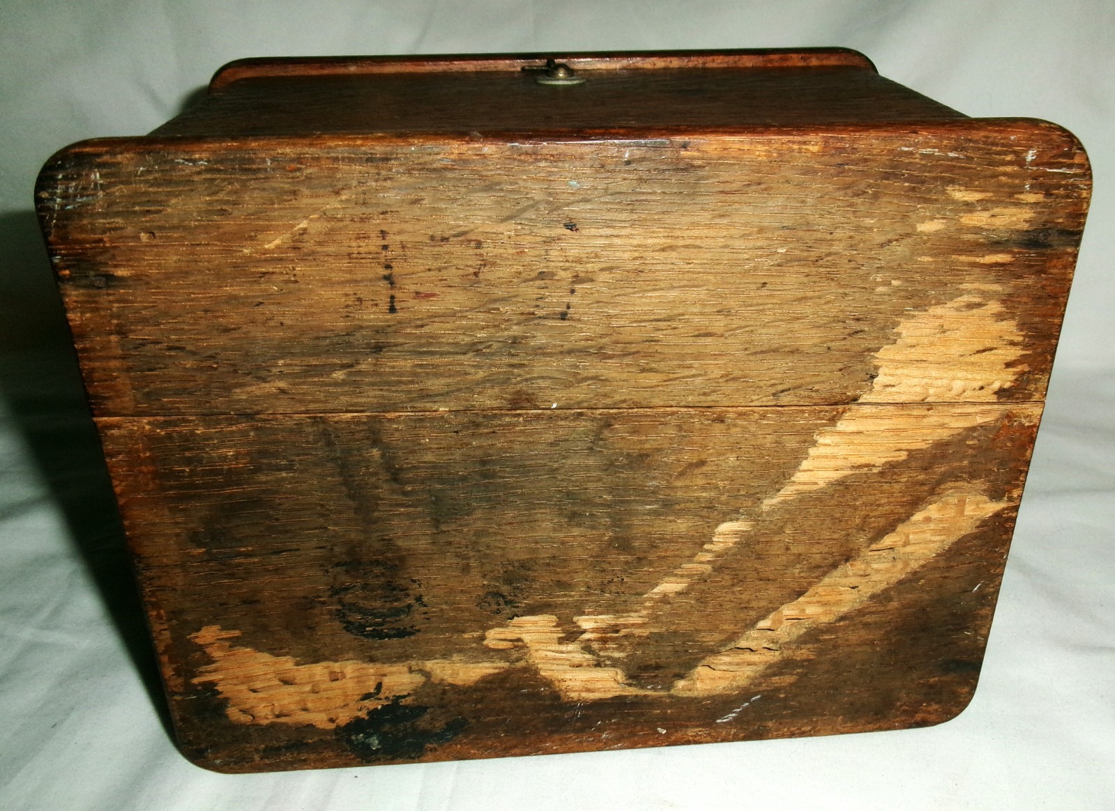 ANTIQUE PRIMITIVE WOOD DOCUMENT BOX HOME OFFICE BILLS PAPERS RECEIPTS CASH LATCH