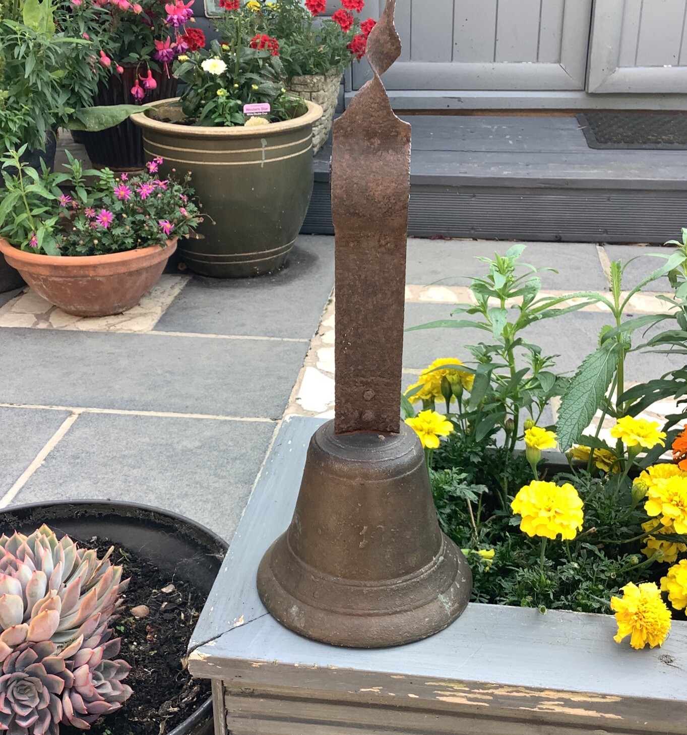 Antique French decorative rustic farm house Servants Bell / Door Bell 40cm