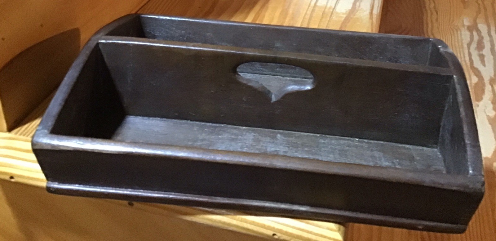 Primitive Antique Handmade Wood Tray Cutlery Knife Box Utensil Tools Etc !
