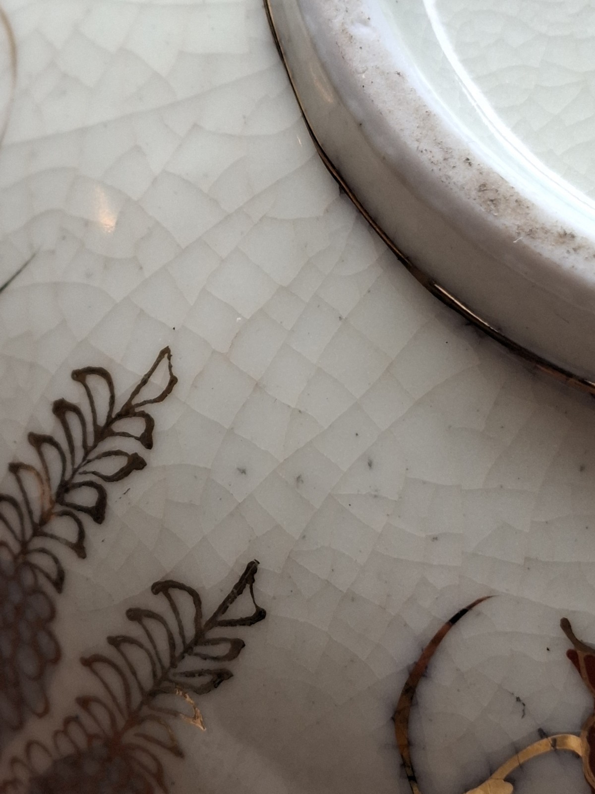 Vintage Hand Painted Overjoy Hong Kong Oriental Chinese Japan Serving Fruit Bowl