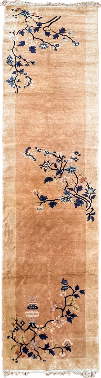 3×11 Vintage Chinese Art Deco Handmade Runner Rug 74cmx323cm