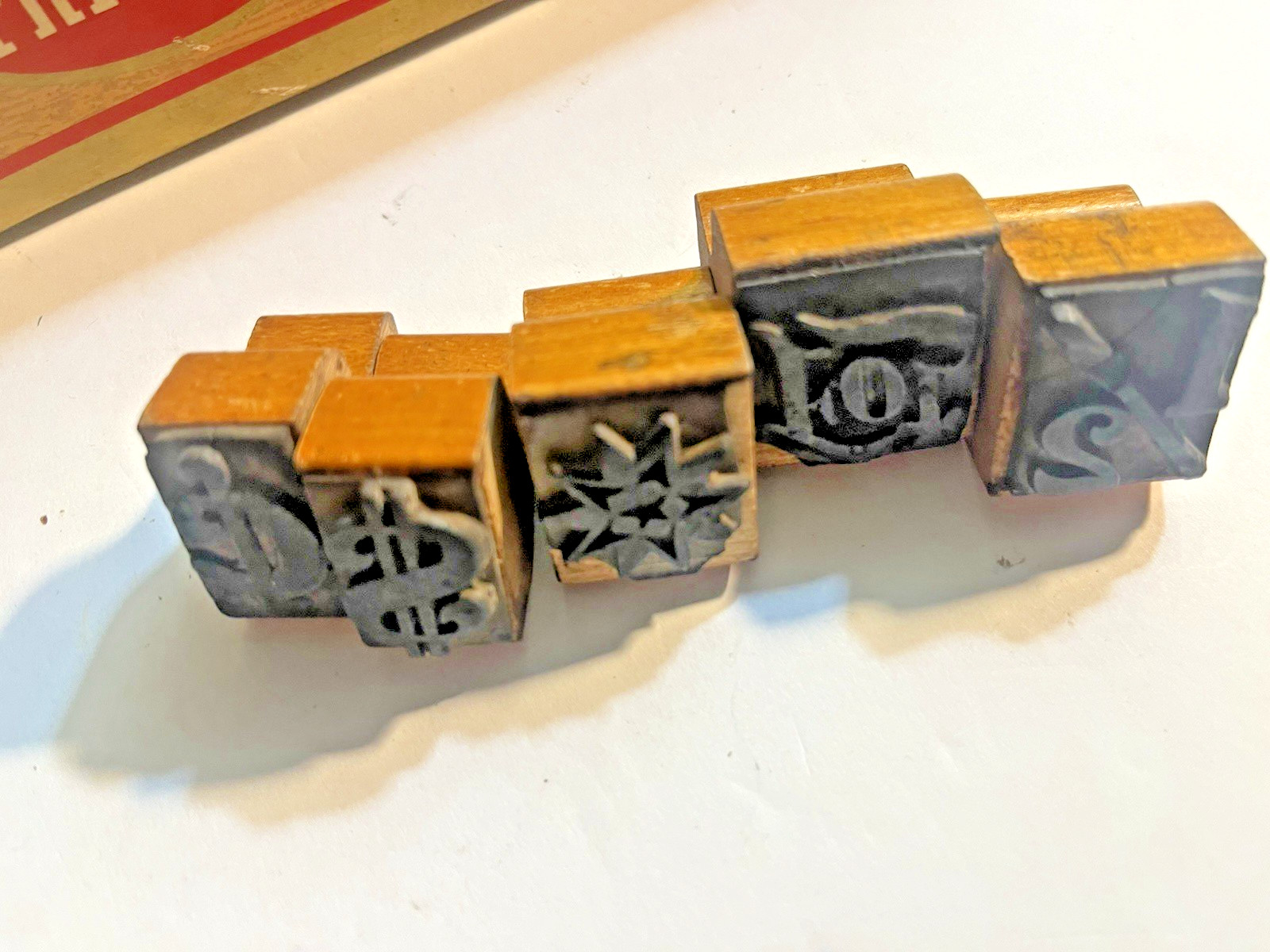 Wonderful Set c 1900 Alphabet-Numbers-Extra Signs Individual Wood Stamps
