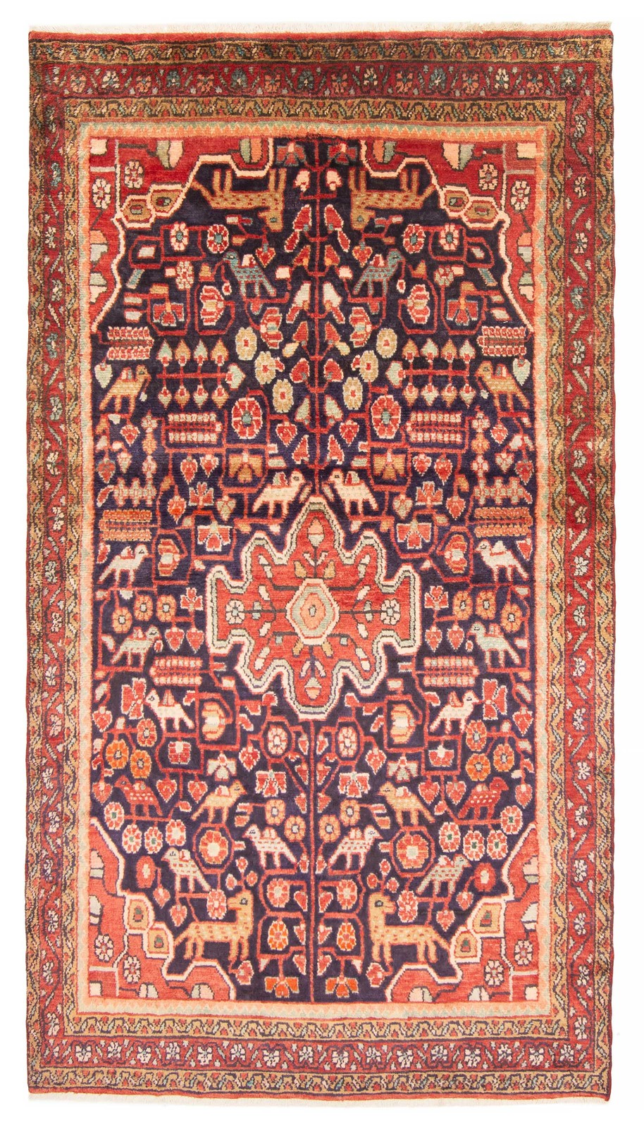 Traditional Vintage Hand-Knotted Area Rug 4’2″ x 7’10” Oriental Wool Carpet