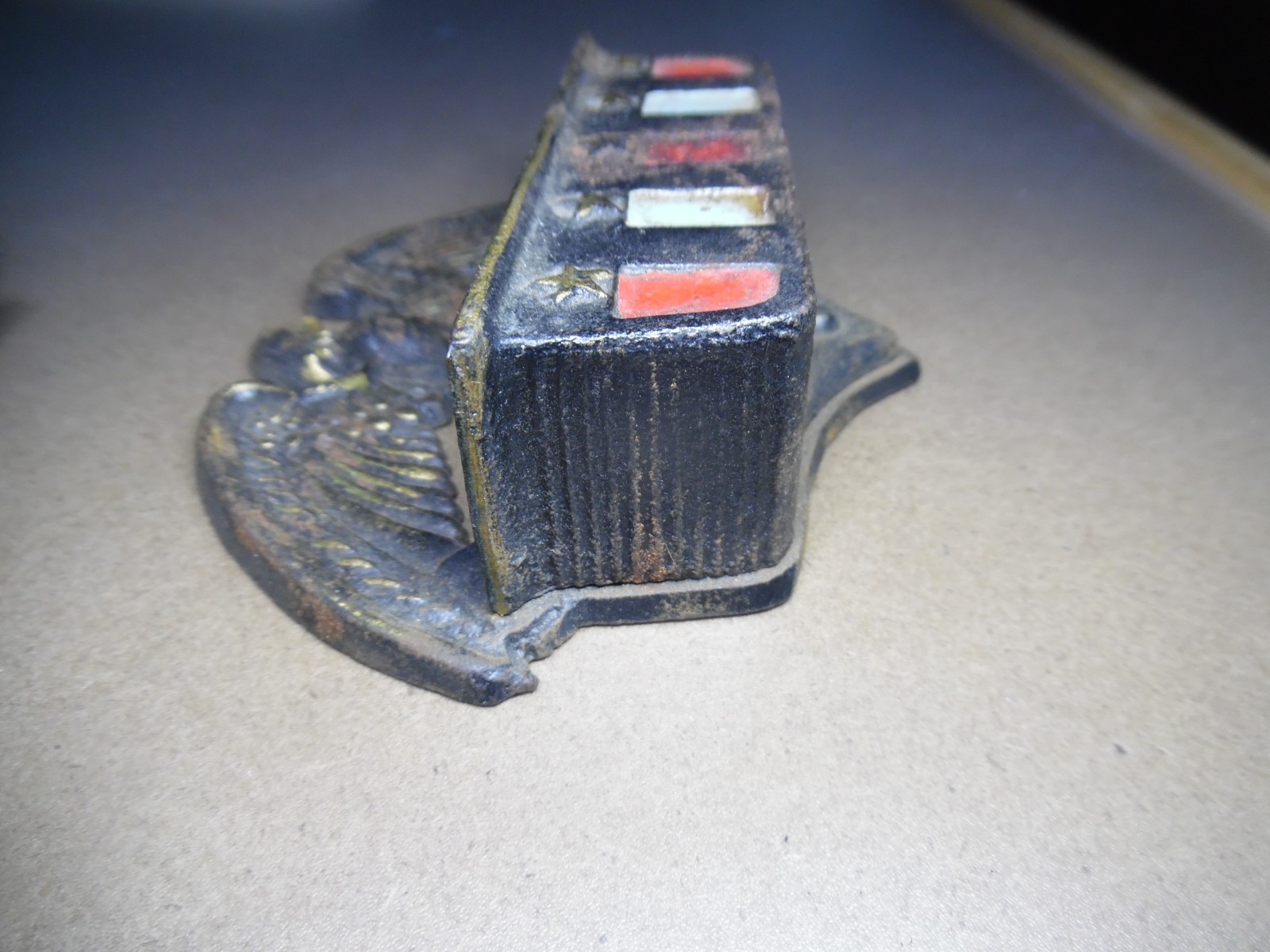 VTG Hammered EAGLE Light SWITCH Cover BRASS DOOR KNOCKER CAST IRON MATCH HOLDER