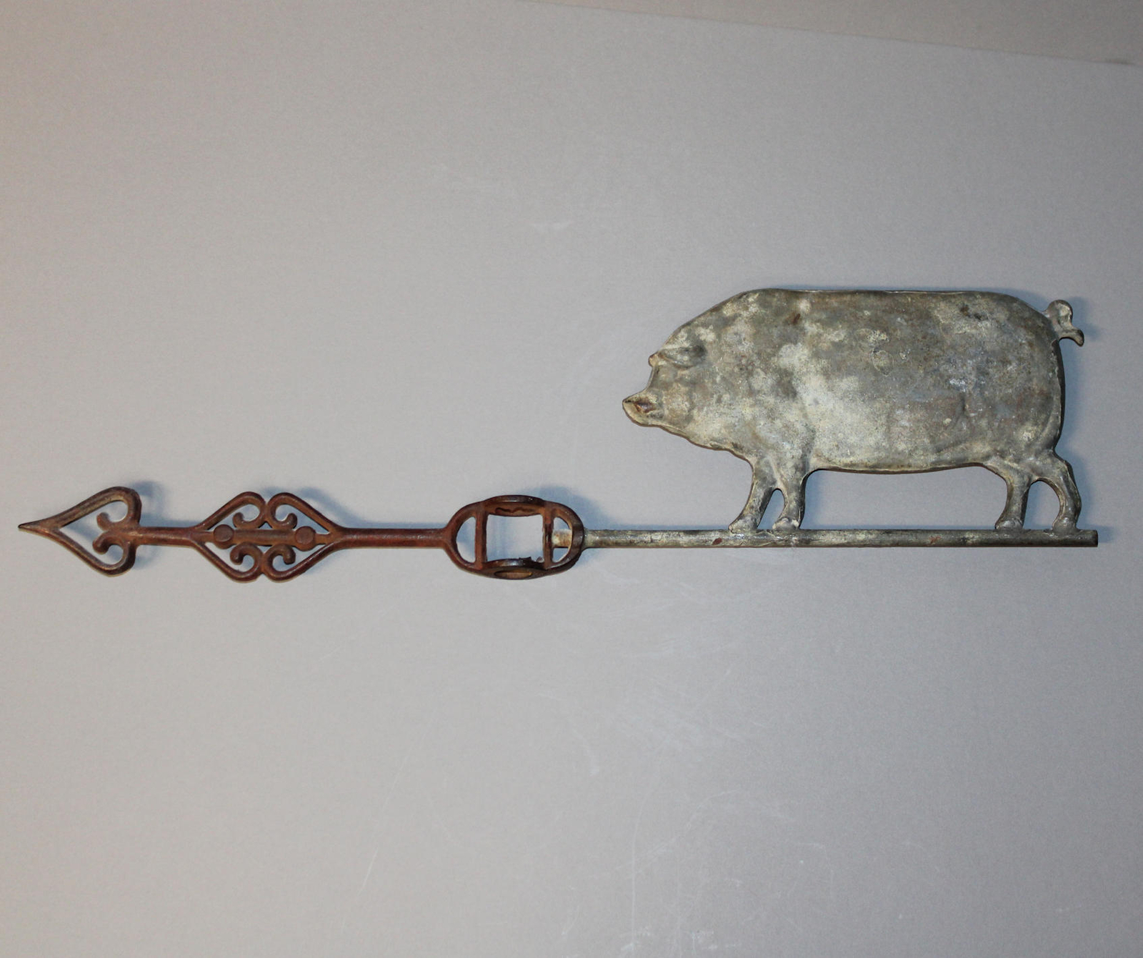 Antique Zinc and Metal Pig Weathervane – Excellent Patina