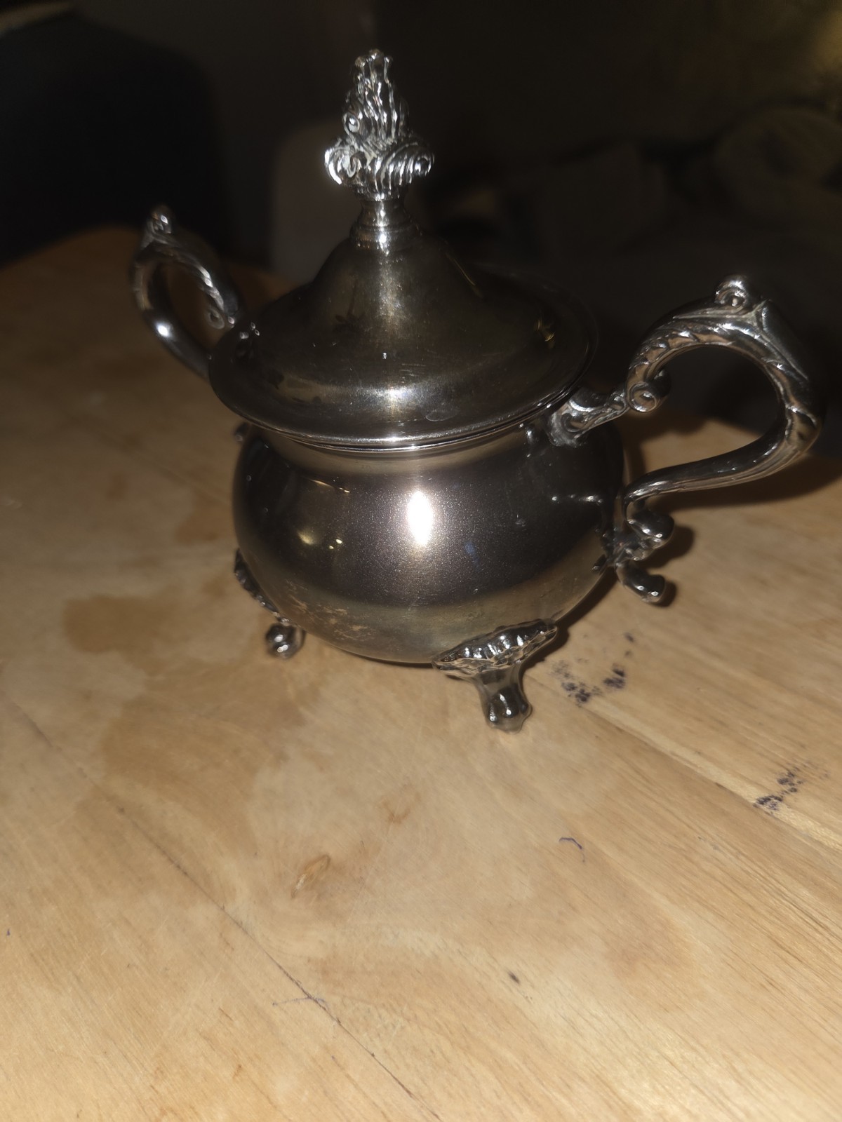 E.P. Silver Serving Set – Tray, Coffee Pot, Sugar Bowl, Creamer