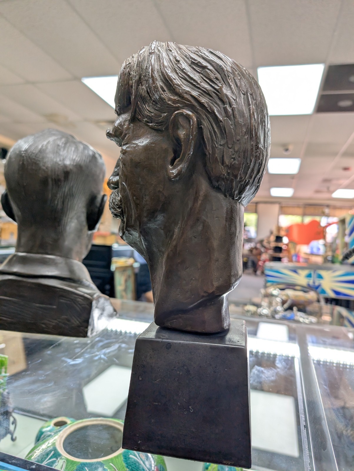Albert Schweitzer Mini Bust on Resin by Leo Cherne 1955