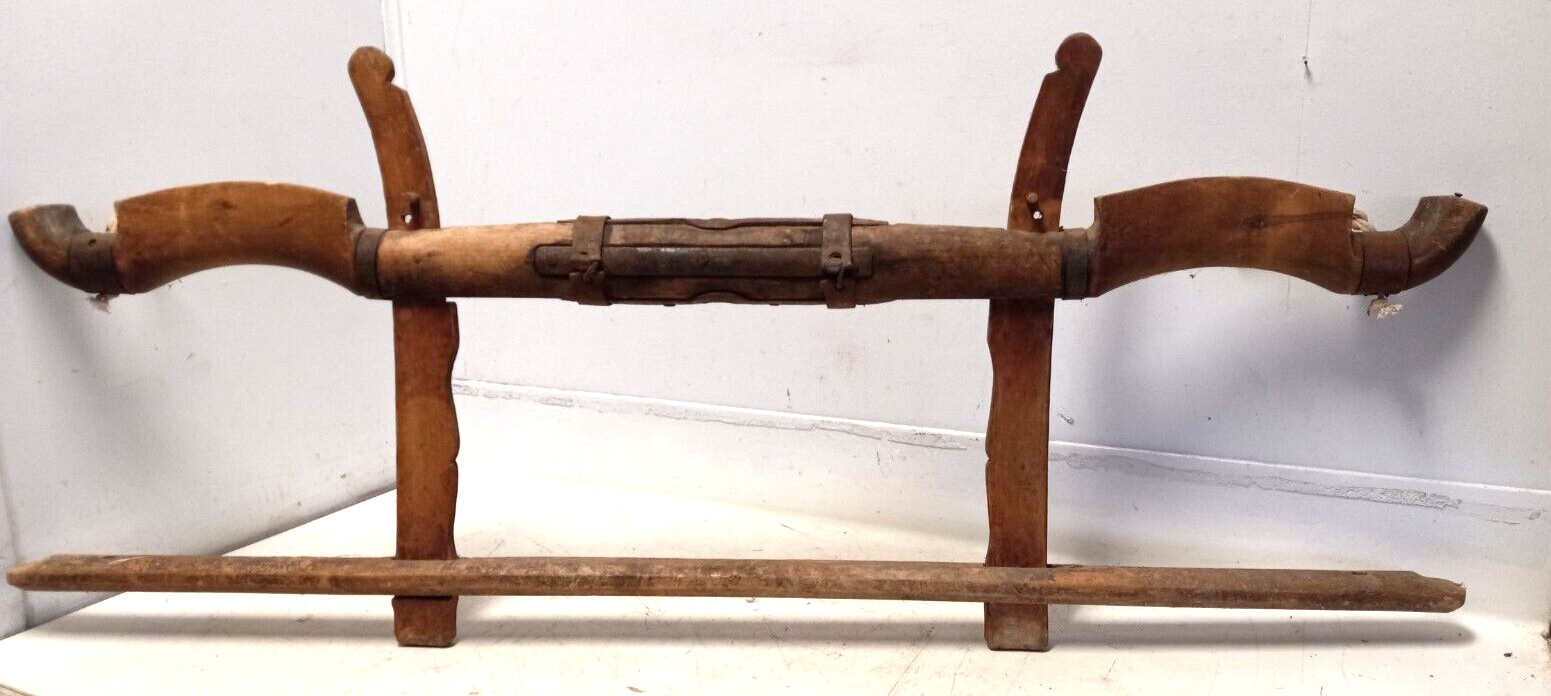 Antique Withers Oxen Yoke with Staves for Humped Zebu-Type Cattle, Brahmans