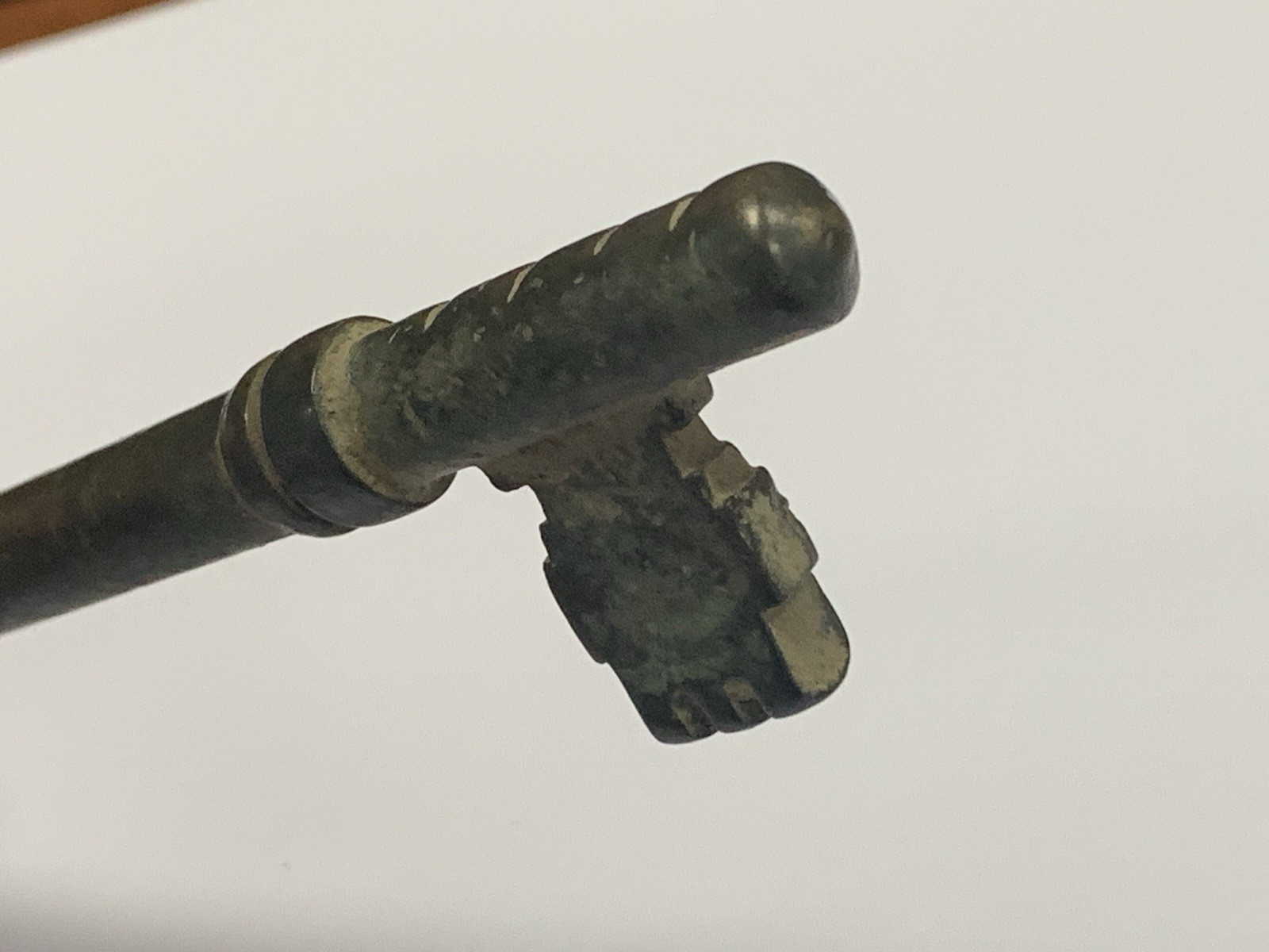 Antique Brass Skeleton Key Solid Barrel 5.25″ Jail Cellar Church Castle Door