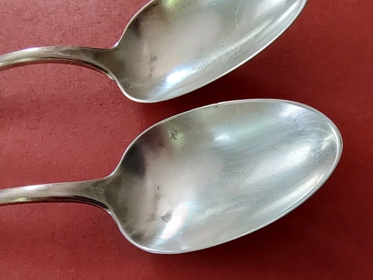 2 Frank W Smith Silver Co Sterling Serving Spoons 4oz/114g 8.5″ c.1889-90