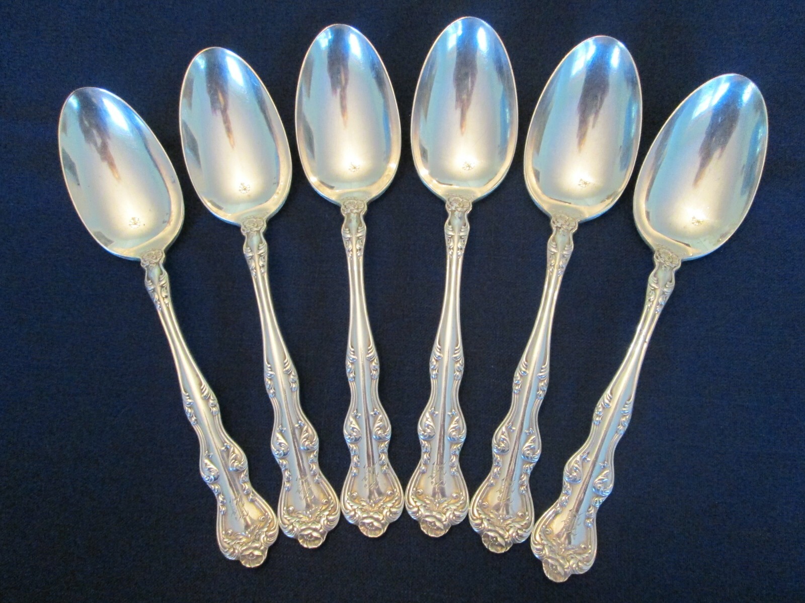 SET 6 SOUP SPOONS! Vintage J WISS INT’L silverplate ORIENT VENICE pattern LOVELY