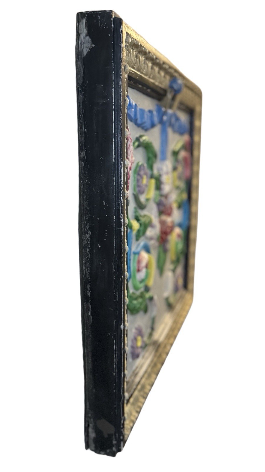 Antique Architectural Plaster Relief Wall Panel Victorian Carousel Salvage 24”