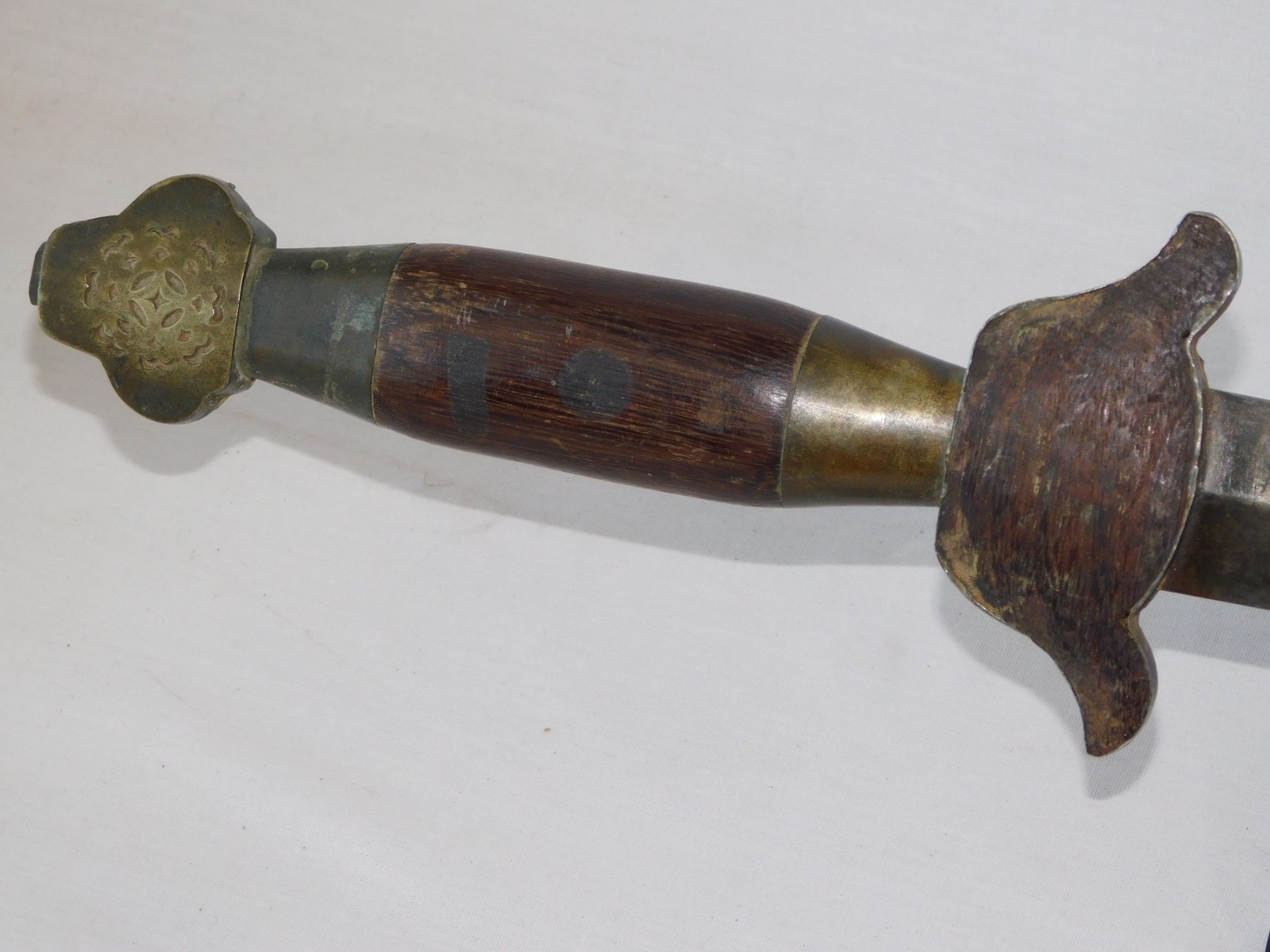Antique 19c. Chinese Qing Longquan Seven Star Daoist Scabbard Sword 41″