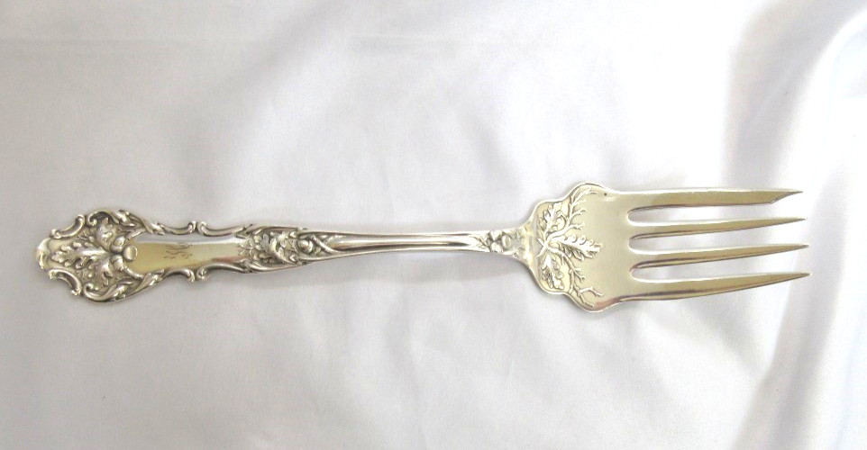 Vintage 1847 Rogers Bros A1 Silverplate Serving Fork Ornate Handle