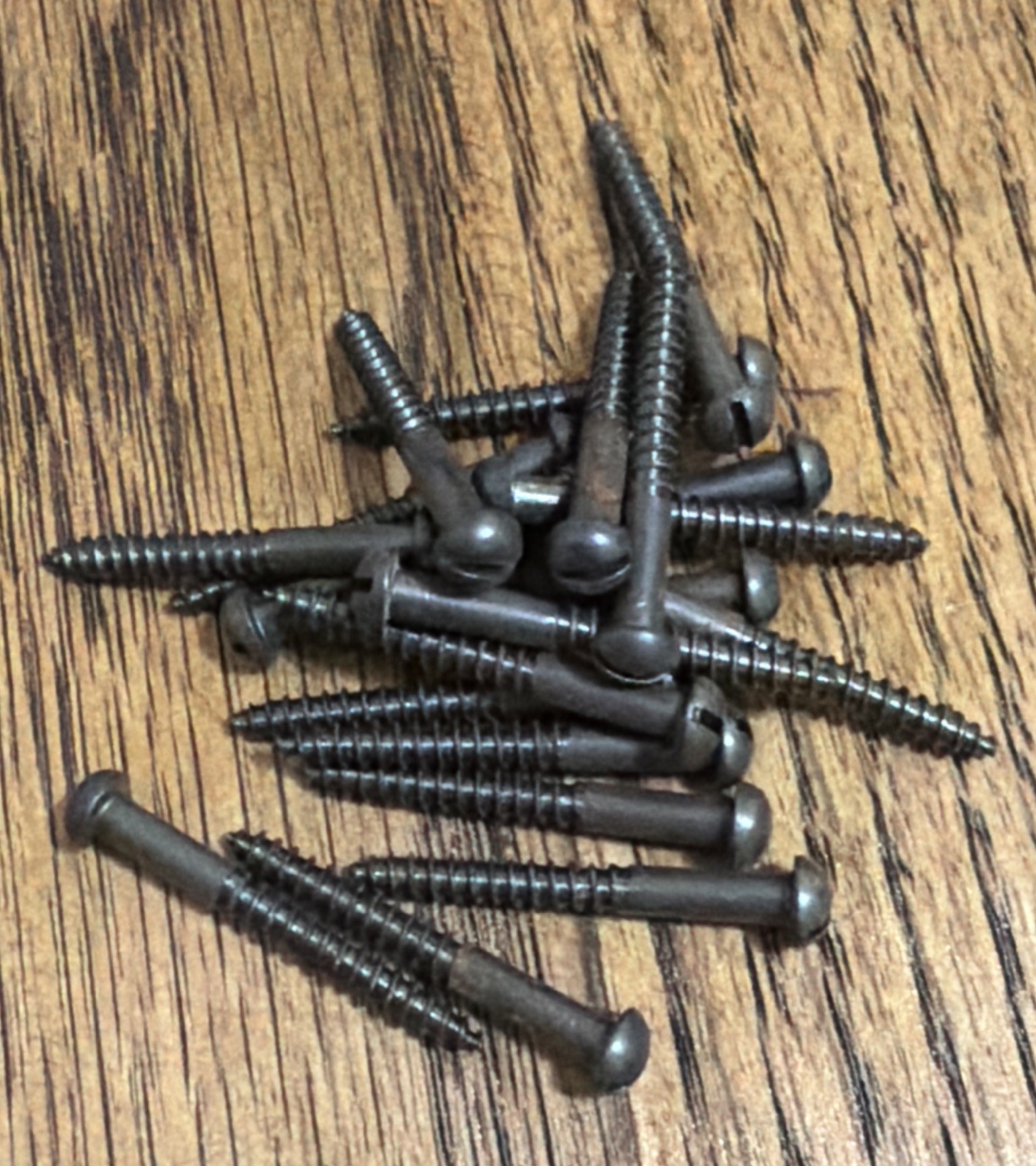 Antique Wood Screws # 4 X 1” Slotted Round Head American Made 20 Pk. Free Ship