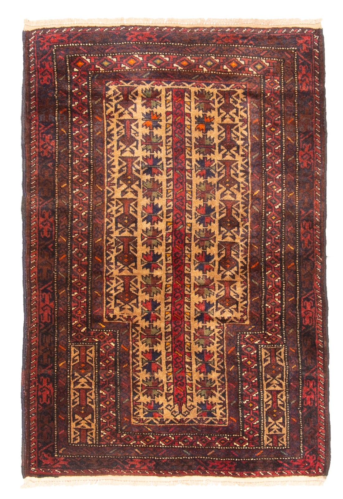 Traditional Vintage Hand-Knotted Area Rug 2’10” x 4’2″ Oriental Wool Carpet