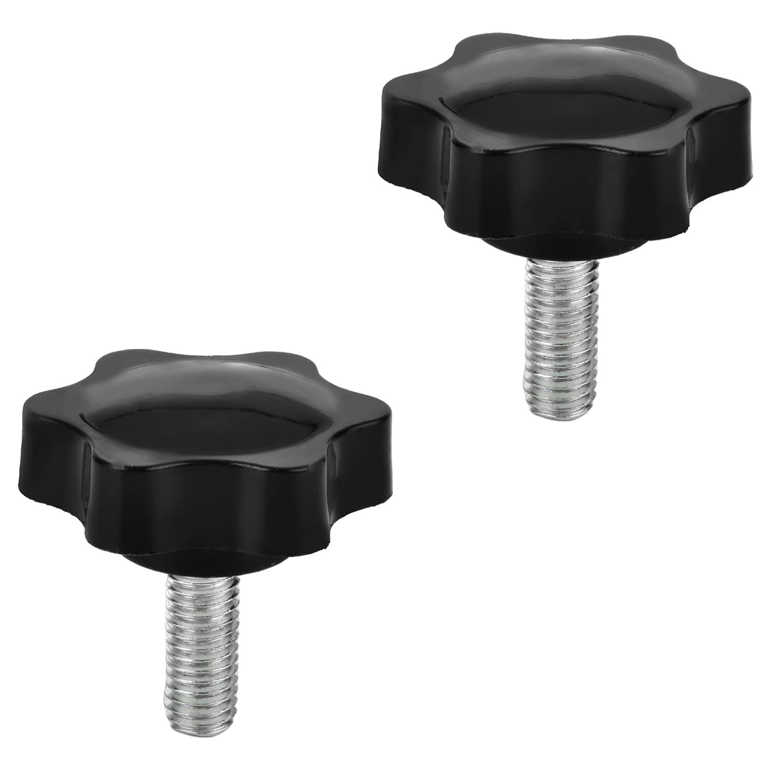 Mromax 2Pcs M8X20Mm Star Handle Knob 38Mm Dia Plum Hex Shaped Grips Star Knob