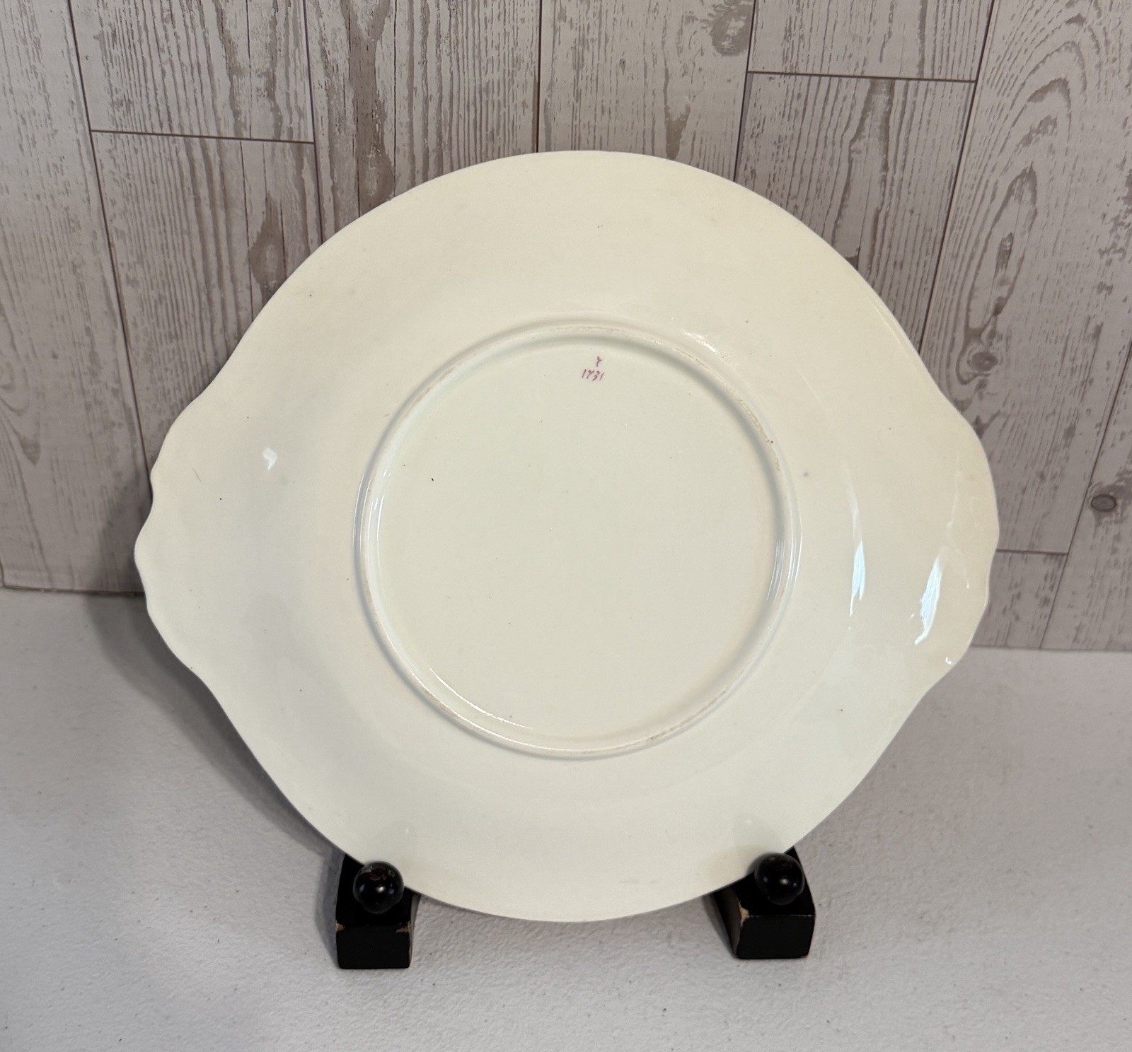 ANTIQUE ROYAL CAULDON PINK SET OF 2 PORCELAIN SERVING PLATTERS GOLD GREEK KEY