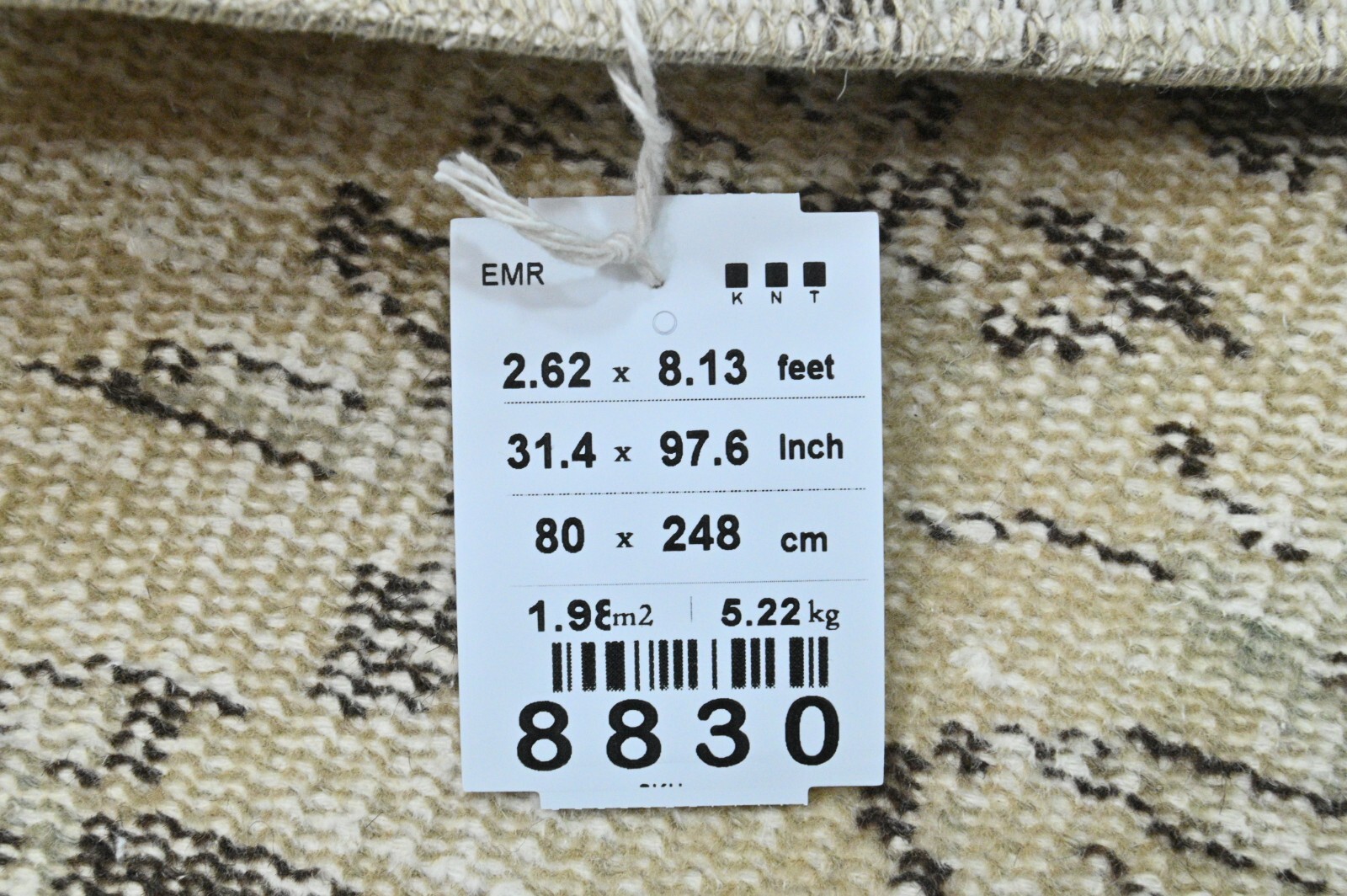 Vintage Turkish Runner Rug 3x8ft BEIGE Handmade Anatolian Oushak Hallway Wool