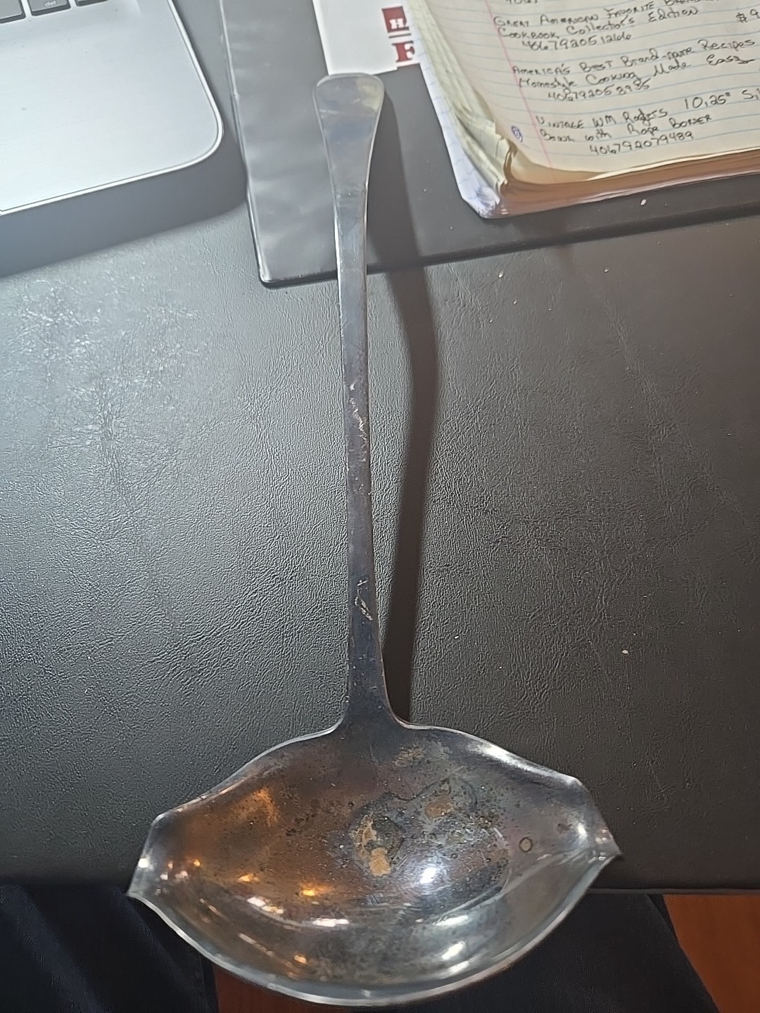 VINTAGE NEWPORT YB274 SILVERPLATED DOUBLE SPOUTED “12” SOUP OR PUNCH LADLE 🍲🍹