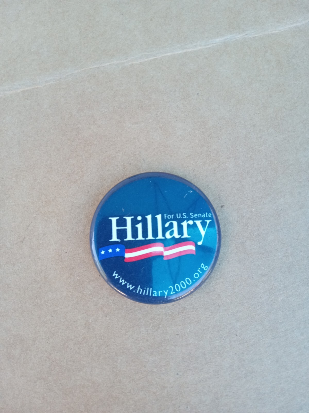 Bin7 vintage politcal Rare pin- Hillary For US Senate 2000 Pin