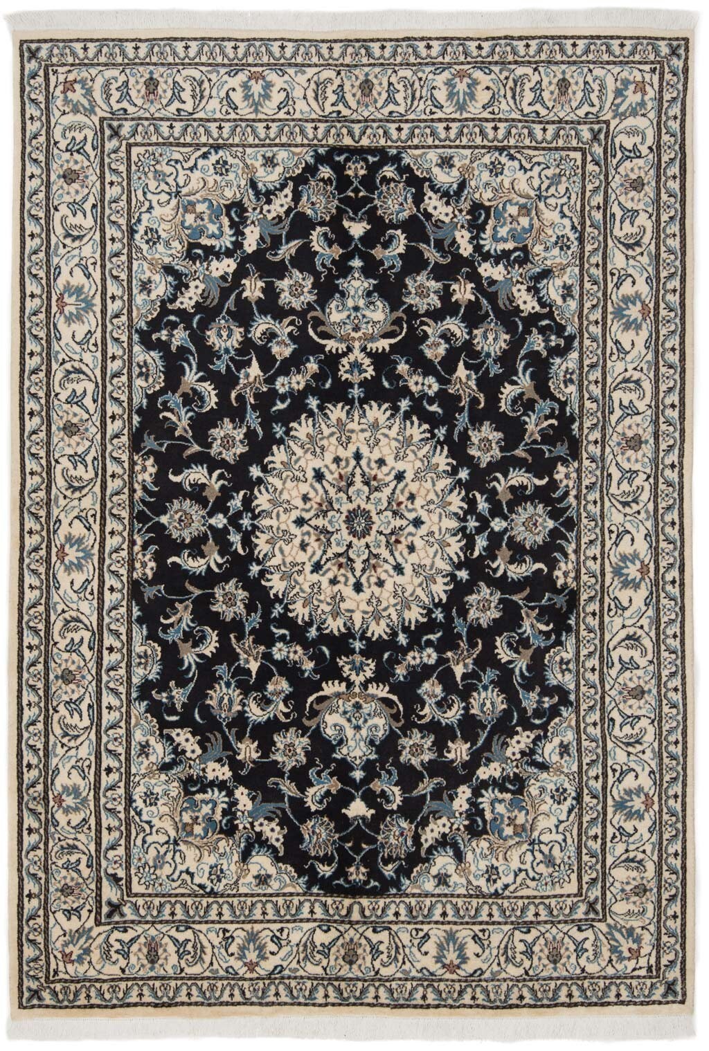 Nain 95 5/16×66 1/2 in Hand Knotted Persian Fine Orient Carpet Rug