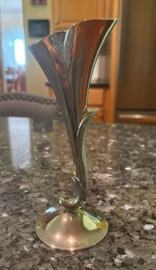 Vintage Art Nouveau GODINGER Silver-Plated Bud Vase 7.25″ Nr Mint Free Shipping