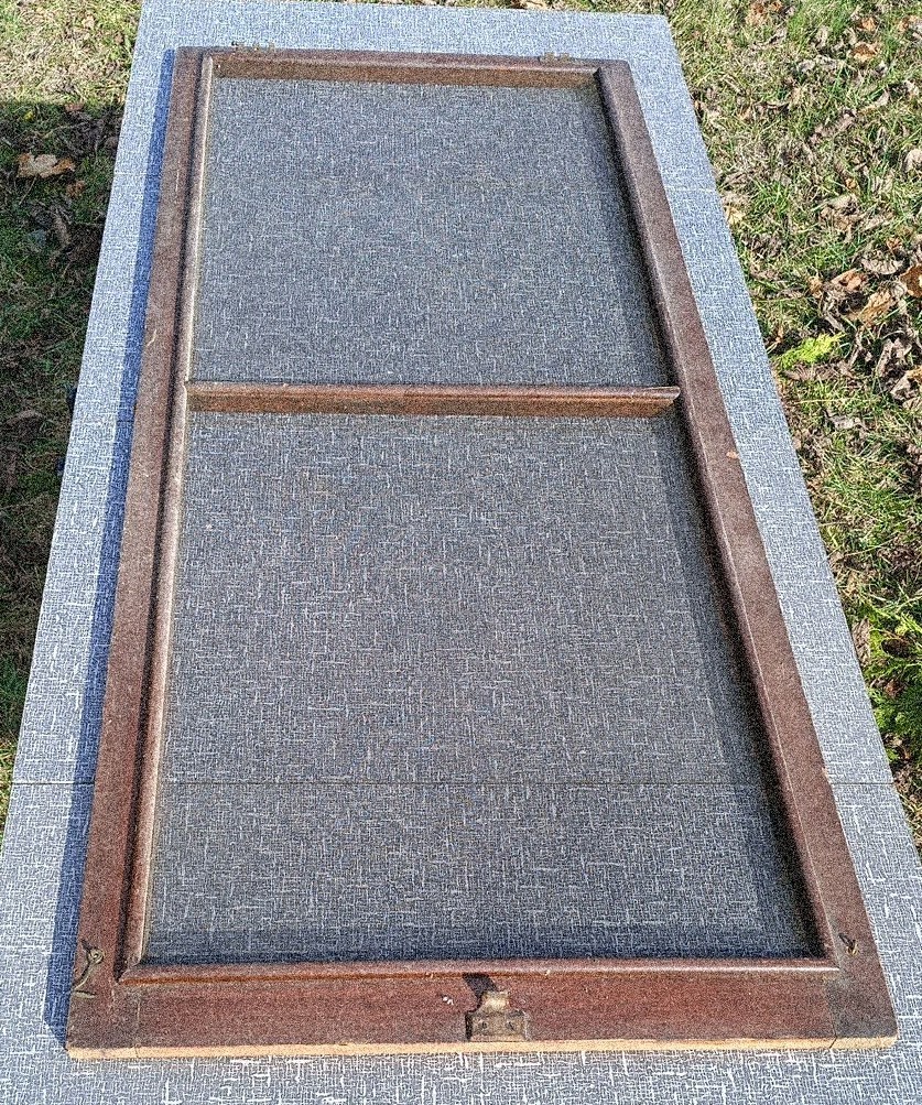 Antique CHESTNUT 24.5×56.5″ Porch /Window Screens. Aluminum Screening RARE.