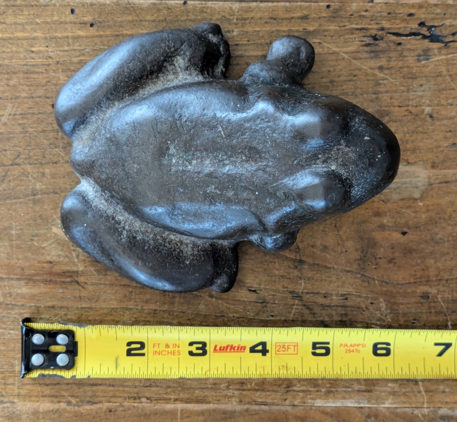 Antique Cast Iron Frog Doorstop – Solid & Heavy Primitive Garden Decor