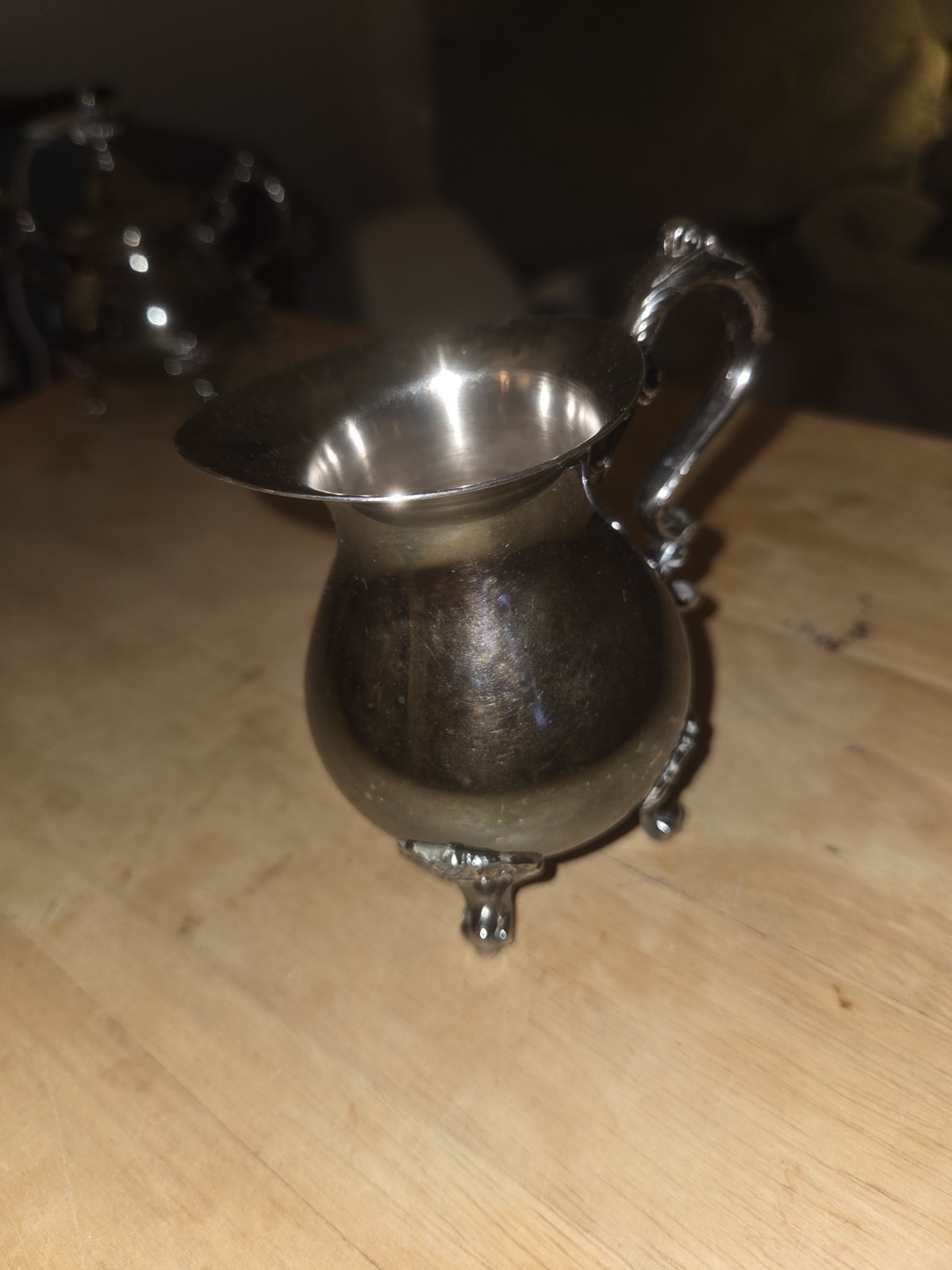 E.P. Silver Serving Set – Tray, Coffee Pot, Sugar Bowl, Creamer