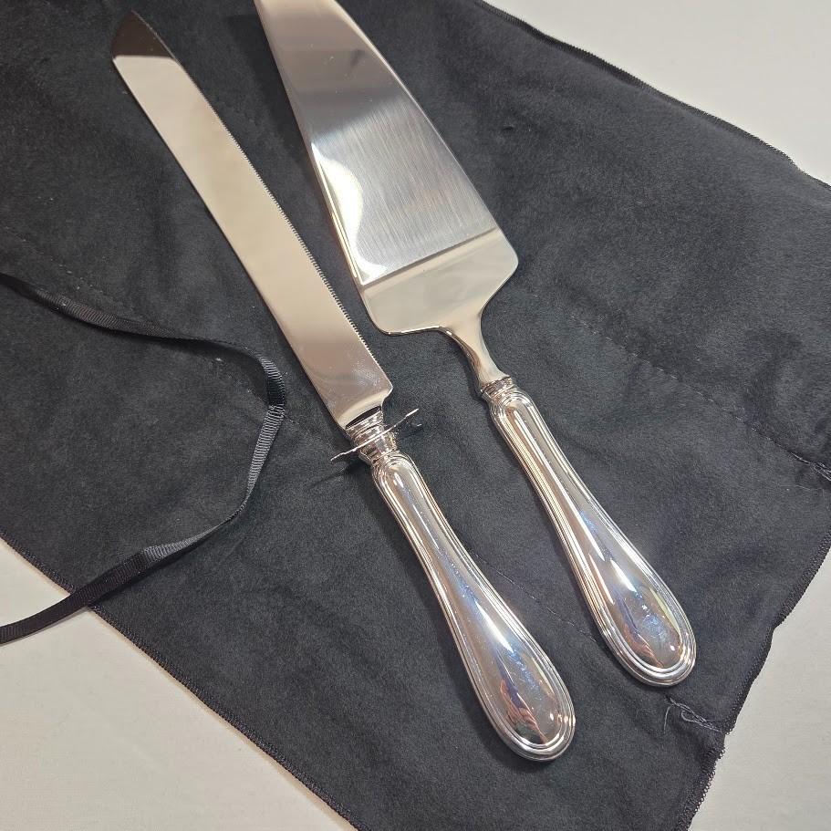 Wallace GIORGIO 2 Piece Sterling Cake Set Knife Server Wedding Gift Classic NEW