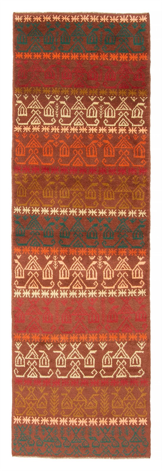 2’10” x 9’5″ Vintage Hand-knotted Runner Rug Traditional Oriental Wool Carpet
