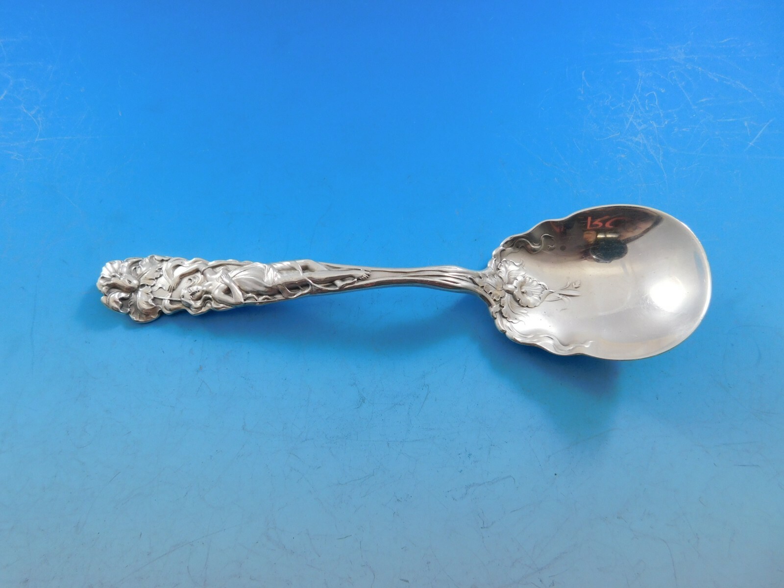 Raphael by Alvin Sterling Silver Sugar Spoon 6″ Vintage Art Nouveau Server