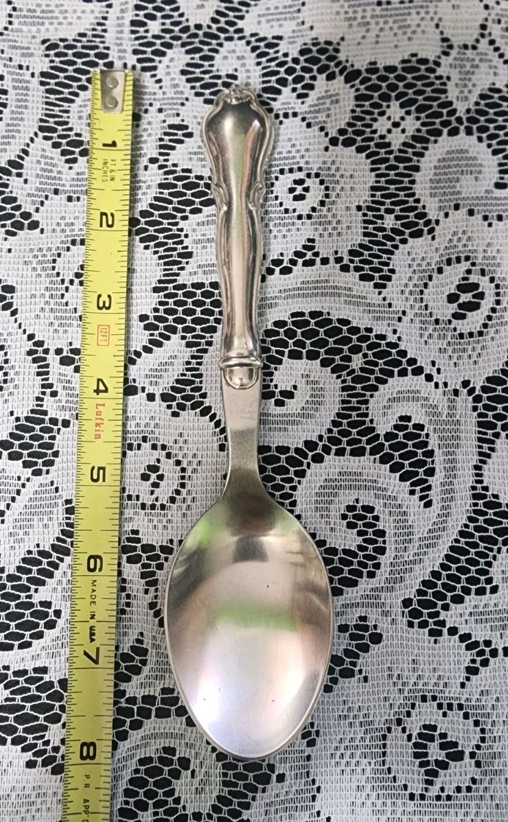 ATLA COHR DENMARK🇩🇰 MADE c1929 COH25 SILVERPLATED “8” TABLE SERVING SPOON